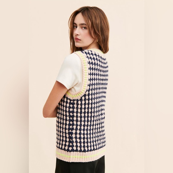 Free People Dr Bloom Chachacha Sweater Vest small - Picture 2 of 6